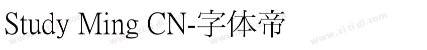 Study Ming CN字体转换